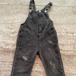 Black Zara Jeans Jumpsuit Size 2T